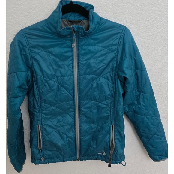 L.L. Bean Teal Blue Quilted Primaloft Stowaway‎ Jacket Women's Lightweight - Picture 2 of 14